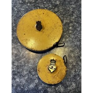 Set Of 2 Vintage Lufkin Cloth Tape Measure-25' And 100'- Carpentry, Woodworking